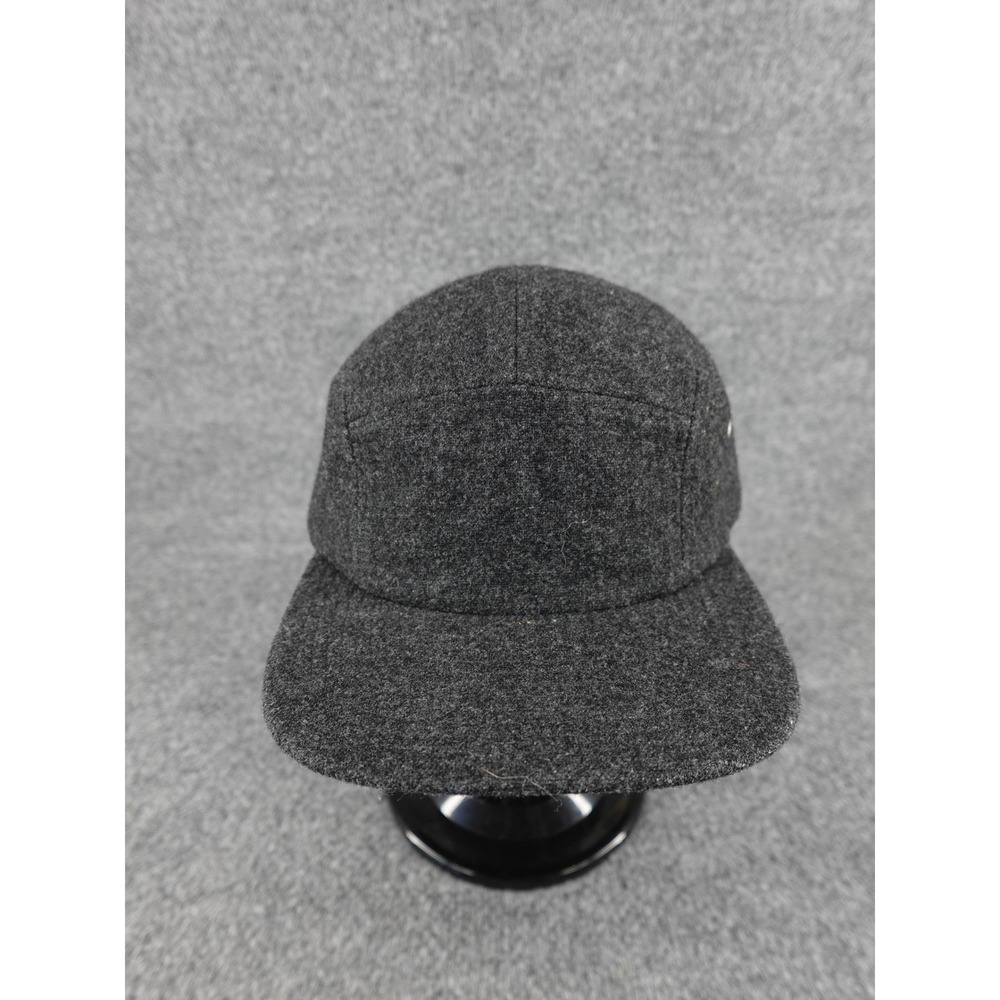 Everlane Wool Blend 5-Panel Camper Hat Mens OS Charcoal Gray Adjustable Strap